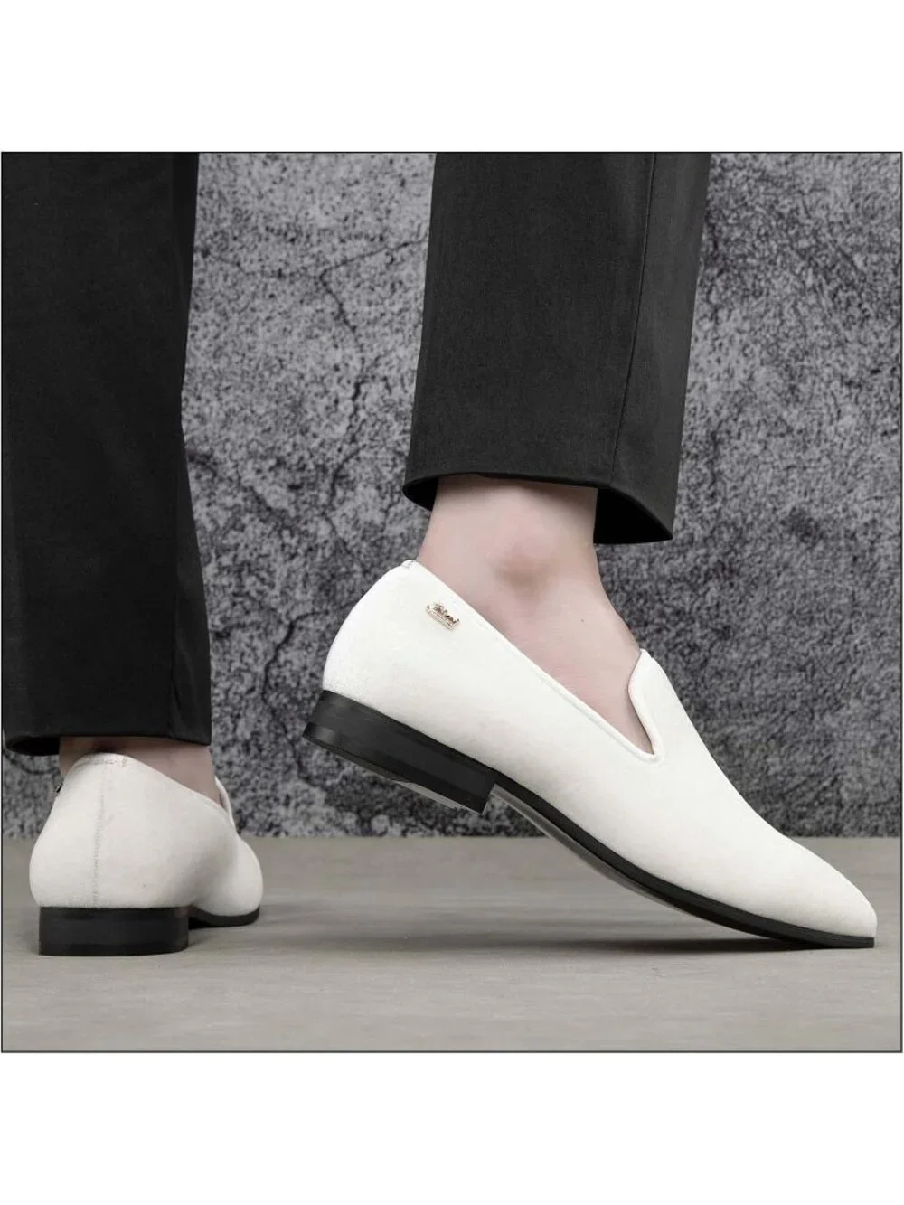 Men's White Fashion Tuxedo Formal Party Dress Shoes Casual Loafers Slip On